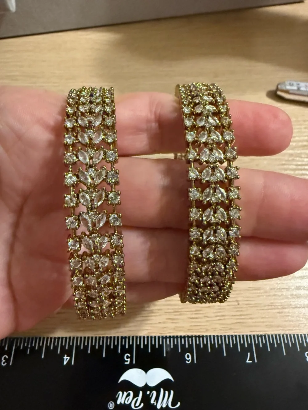 Gold‎ Crystal-Accented Women's Bangle Bracelets